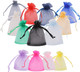 Sheer Organza Small Gift Bags with Drawstrings - Assorted Colours - 50pcs
